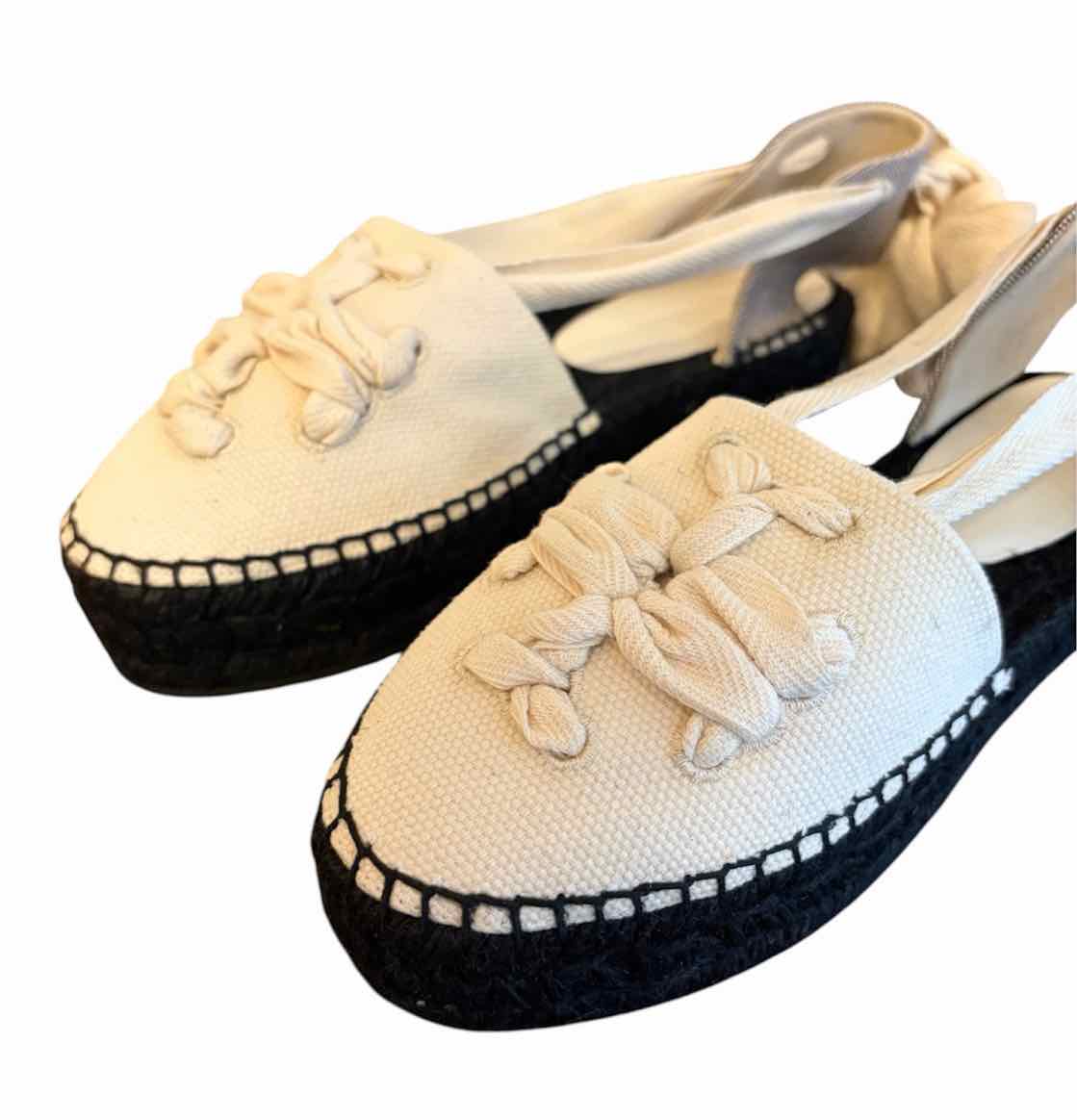 Tory Burch Natural and Black Size 9.5 Shoes