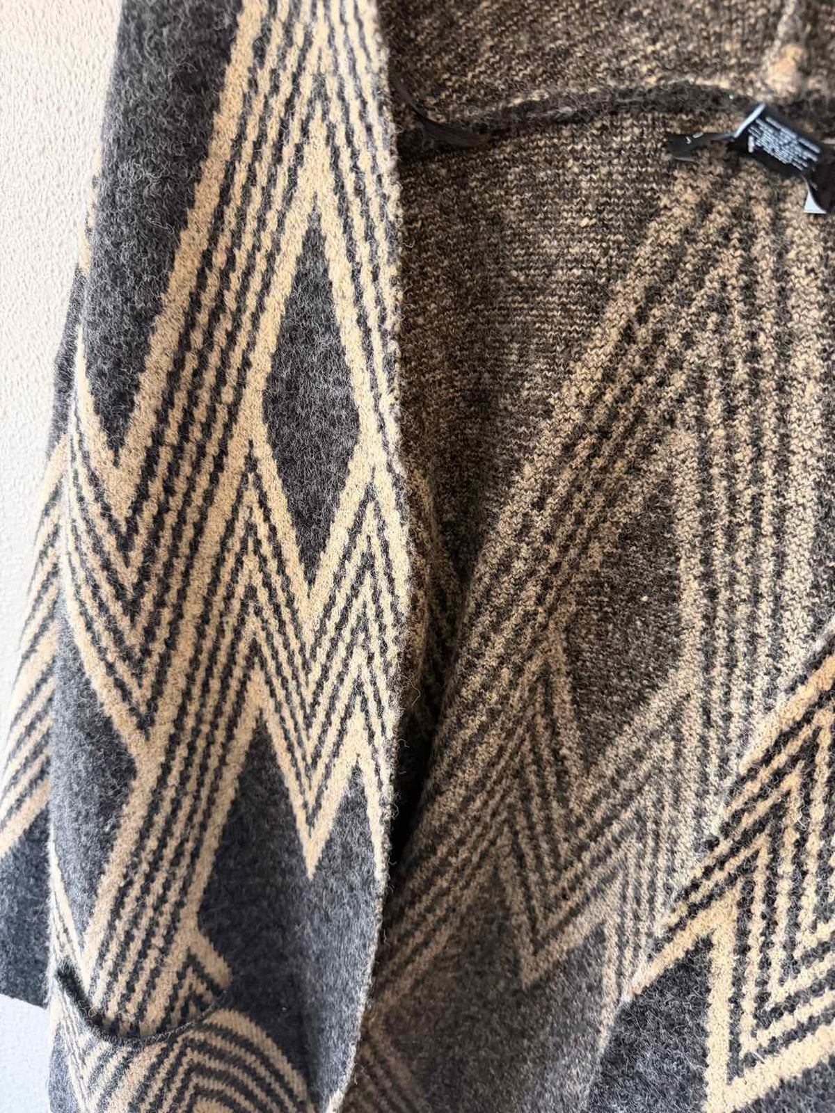 Joan Vass Grey and Brown Size S Cardigan