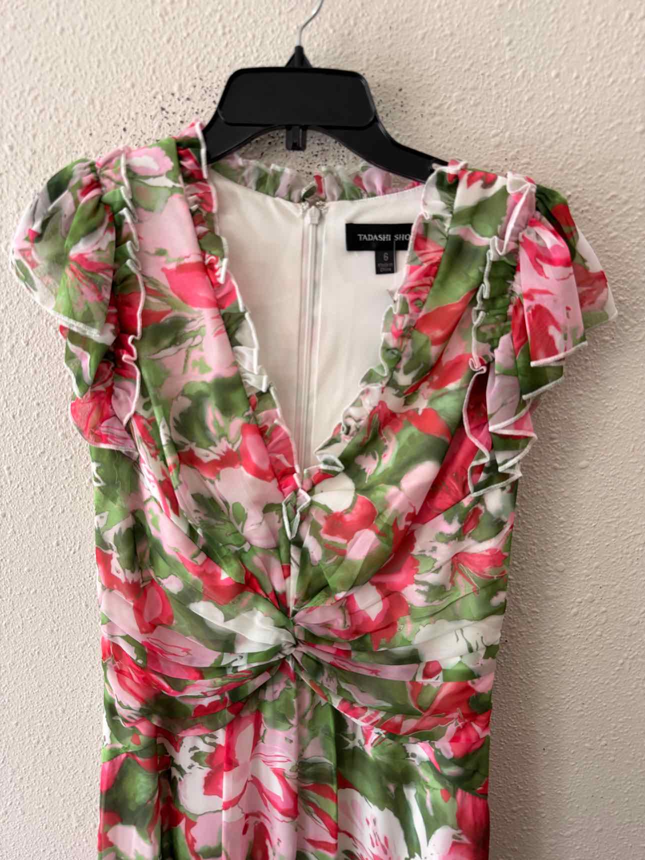 Tadashi Shoji White Multi Size 6 Dress
