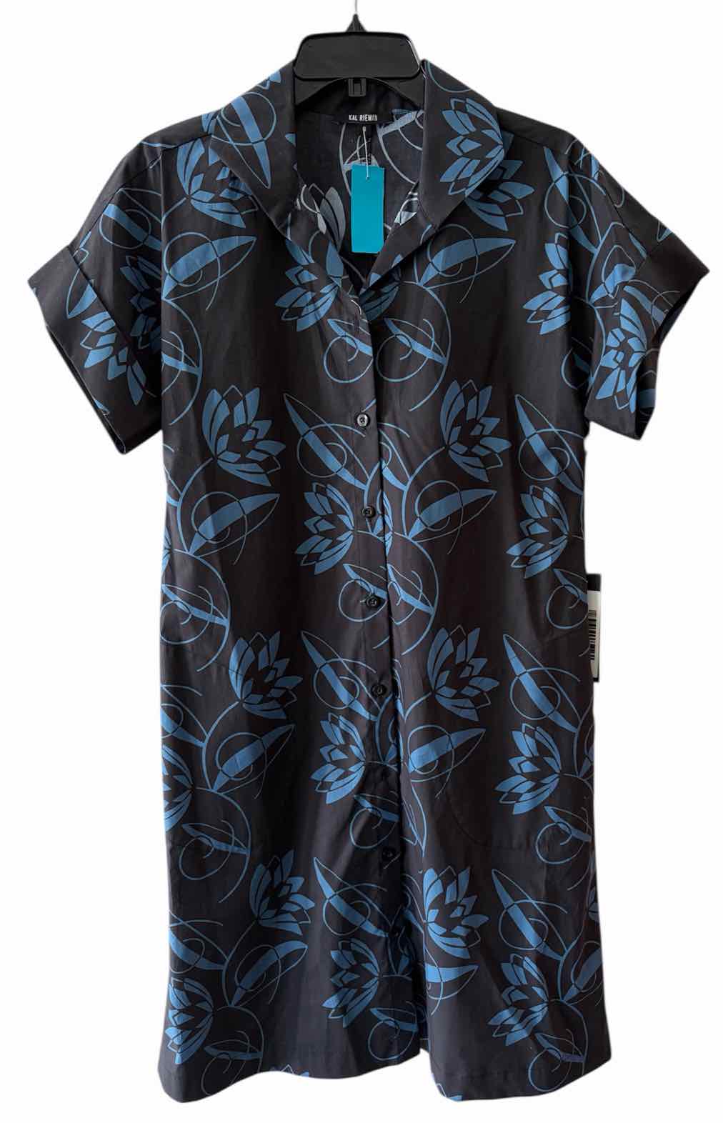 KAL RIEMAN Grey and Blue Size S Dress