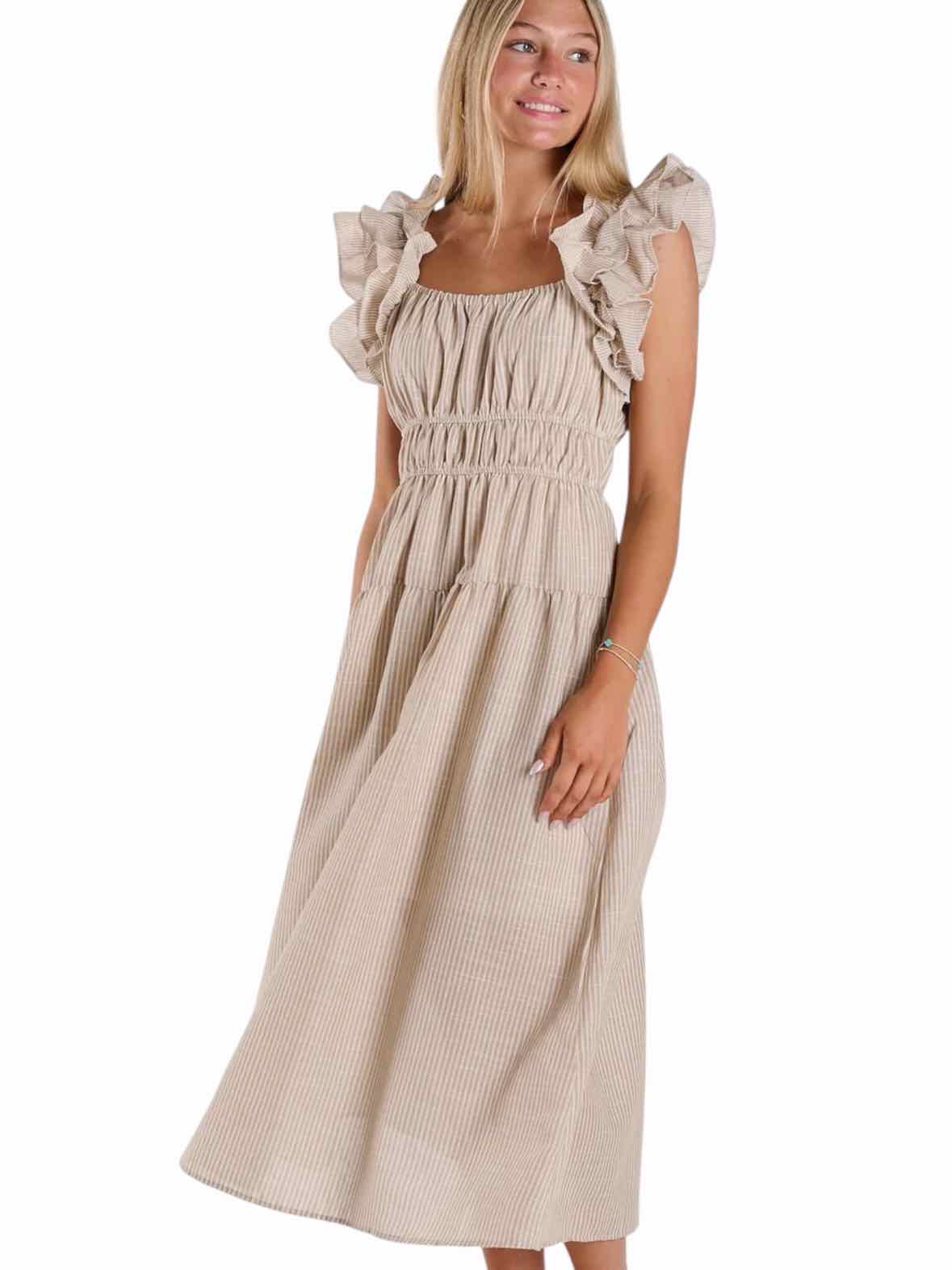 ULLA JOHNSON Cream Size 6 Dress