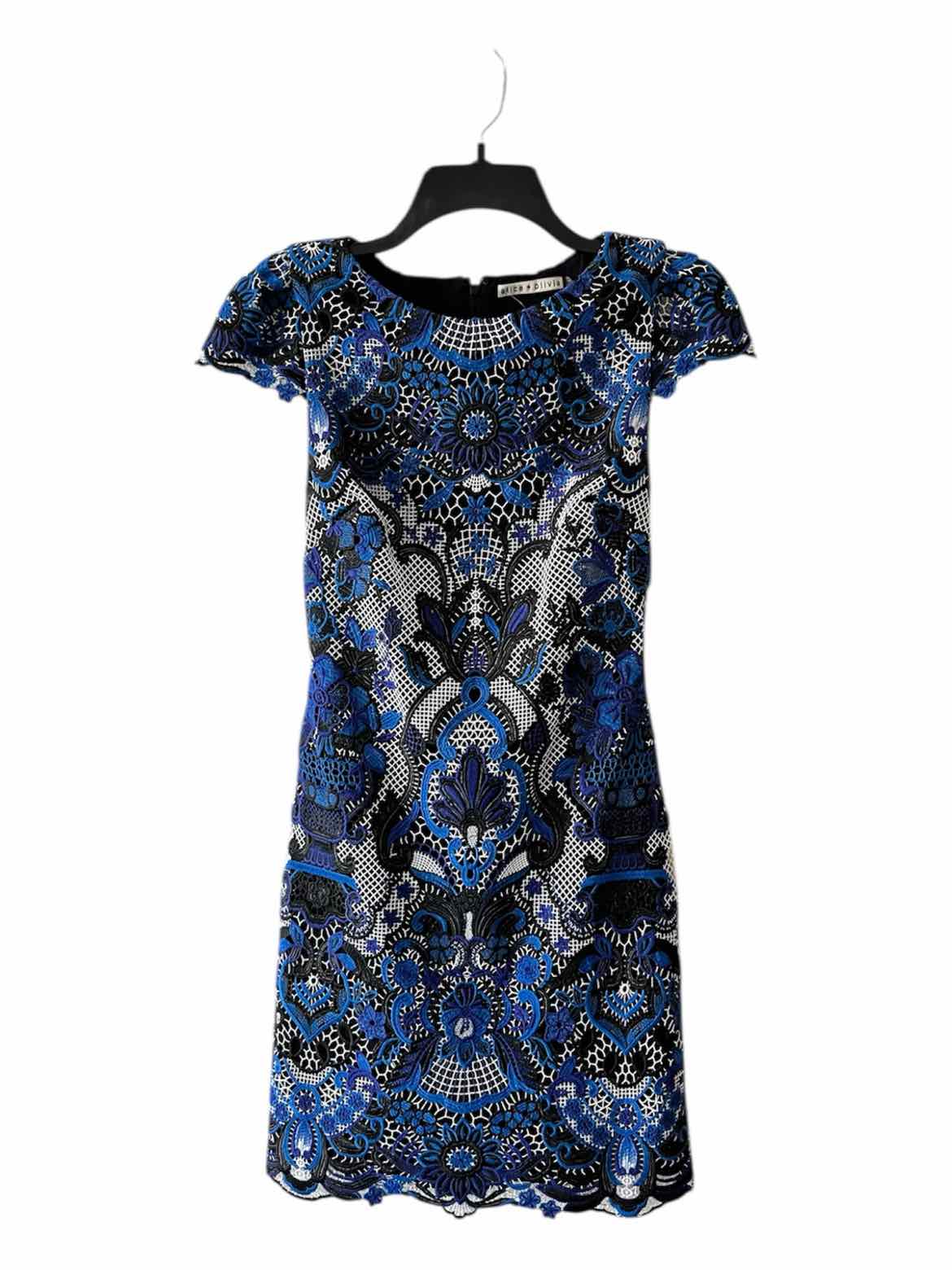 alice + olivia Black Multi Size 0 Dress