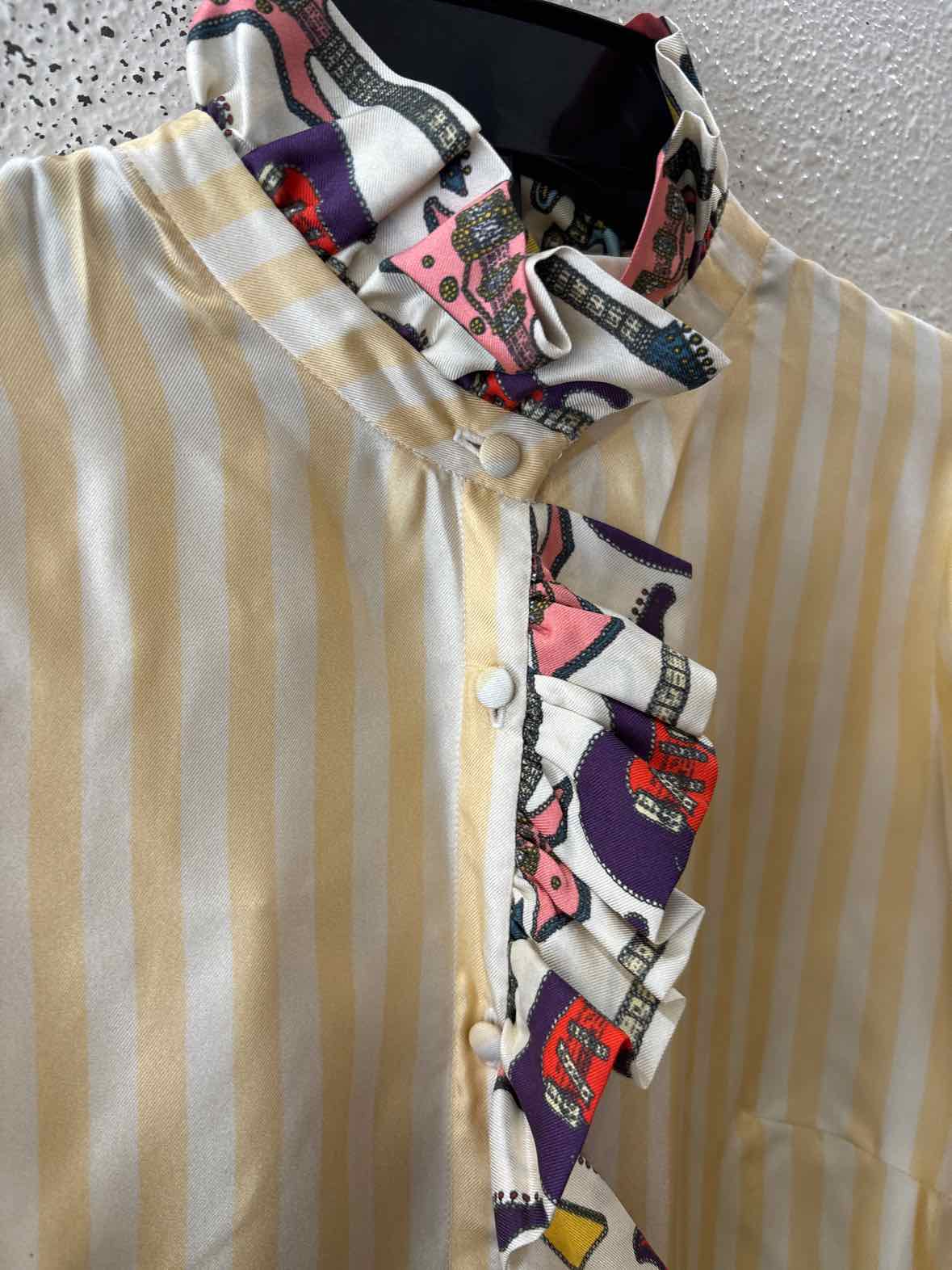 LA PRESTIC OUISTON Yellow Multi Size M Shirt