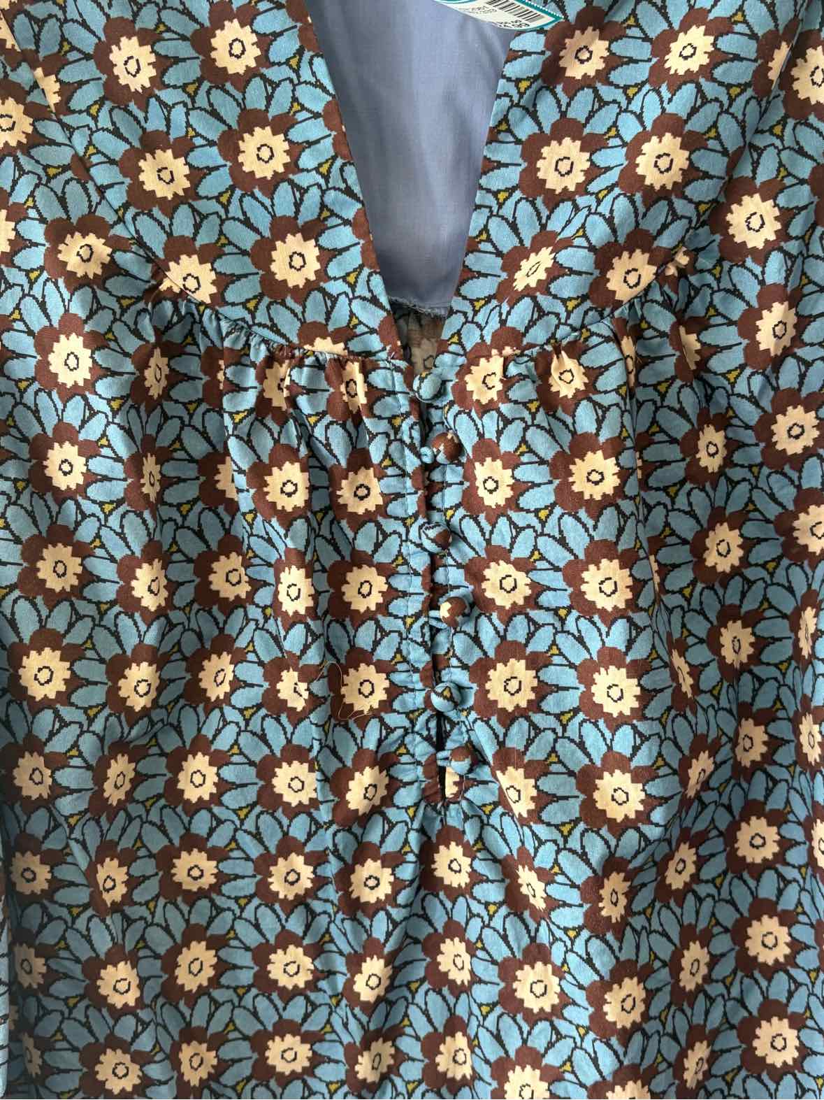 Entro Blue and Brown Size S Shirt