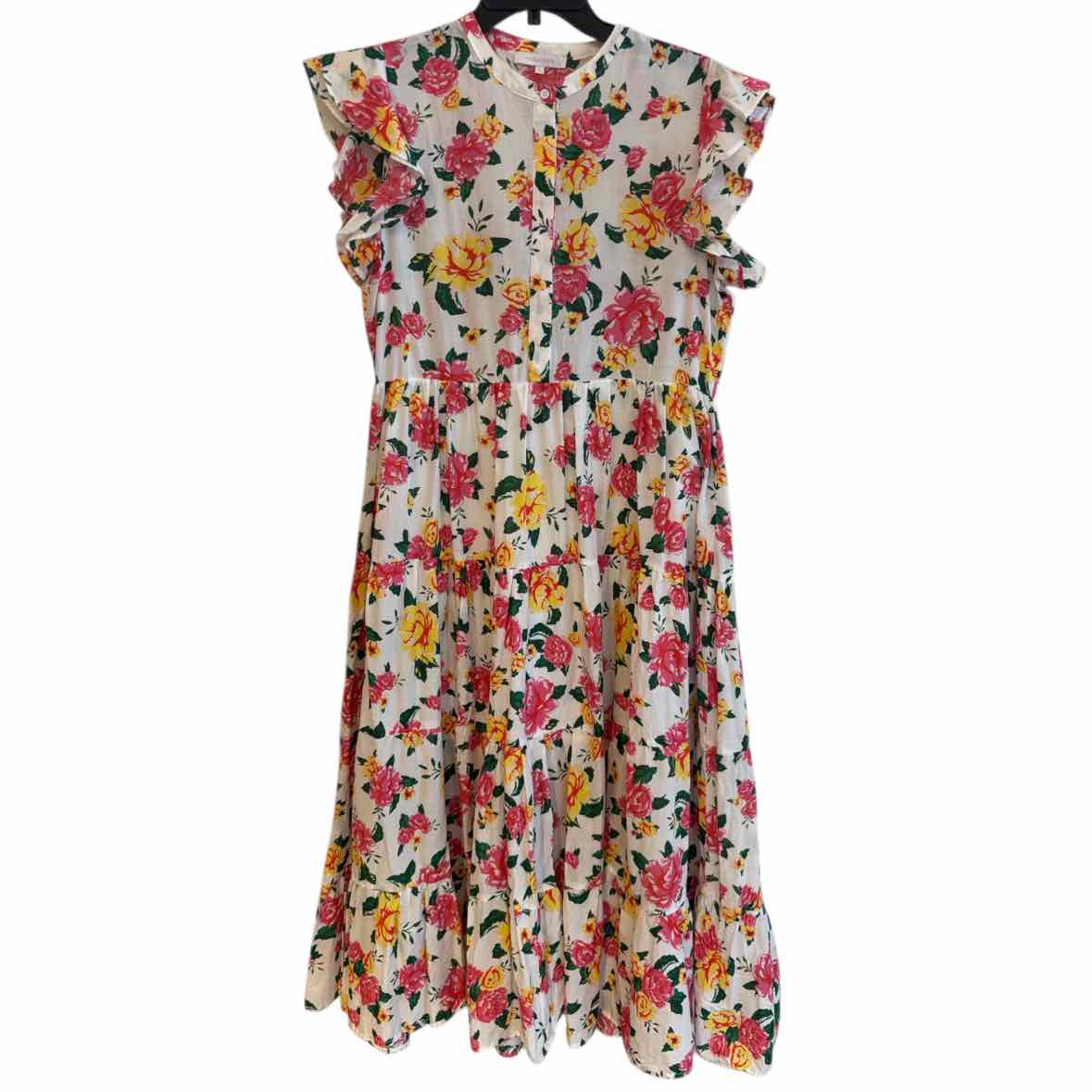 Olivaceous White and Pink Size L Dress