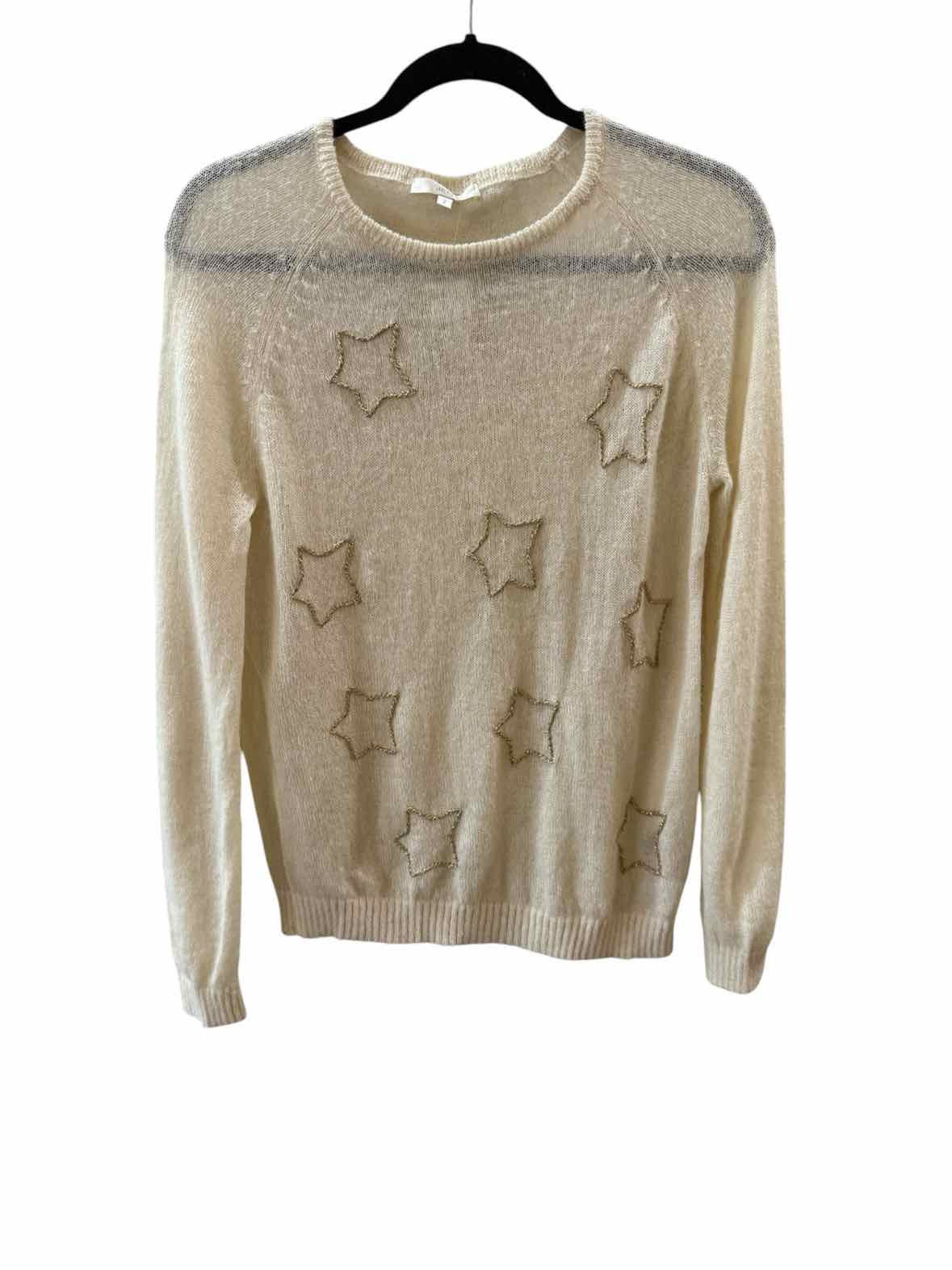 JEFF Cream and Gold Size 2 Sweater