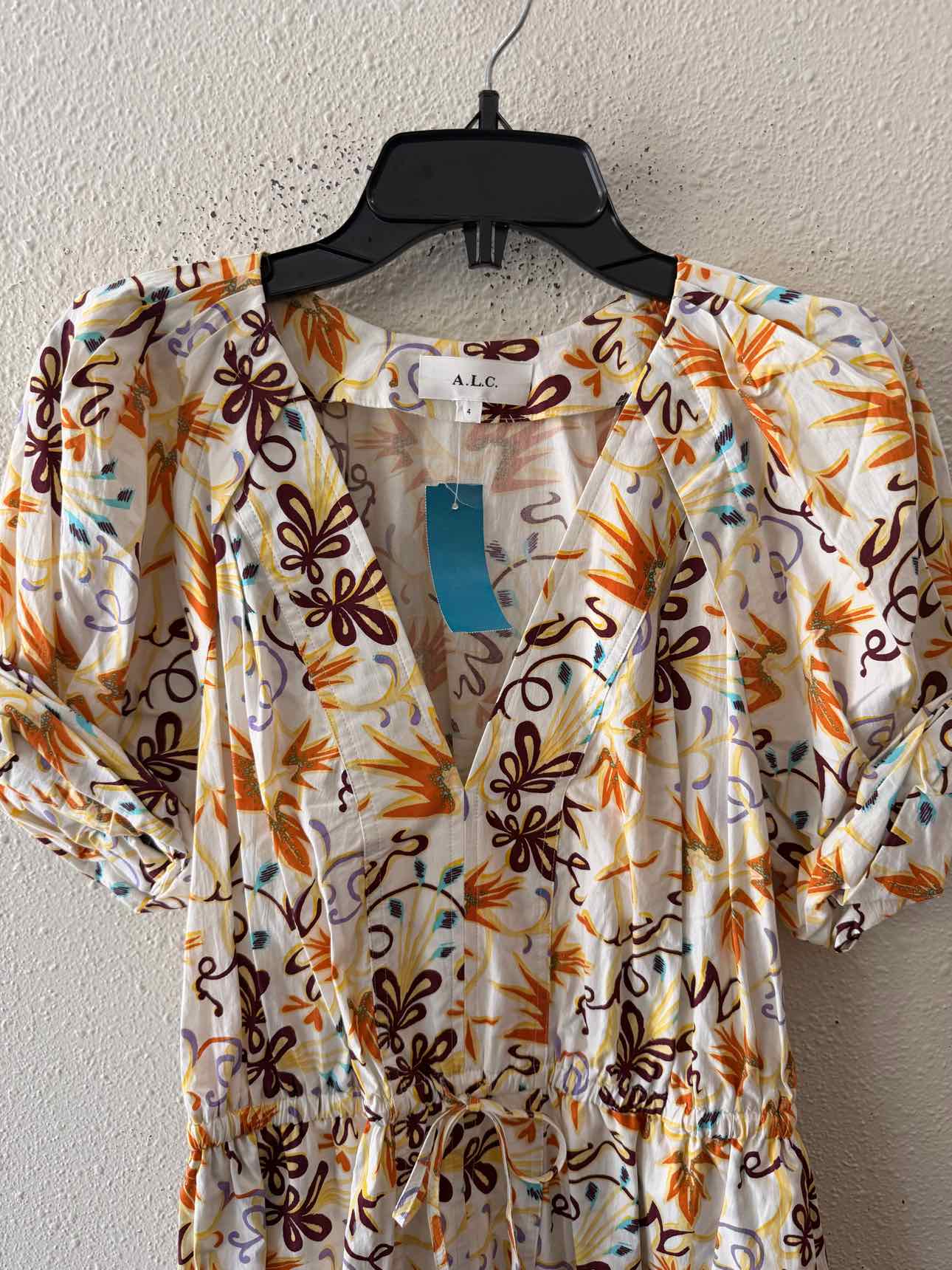 A.L.C. White Multi Size 4 Dress