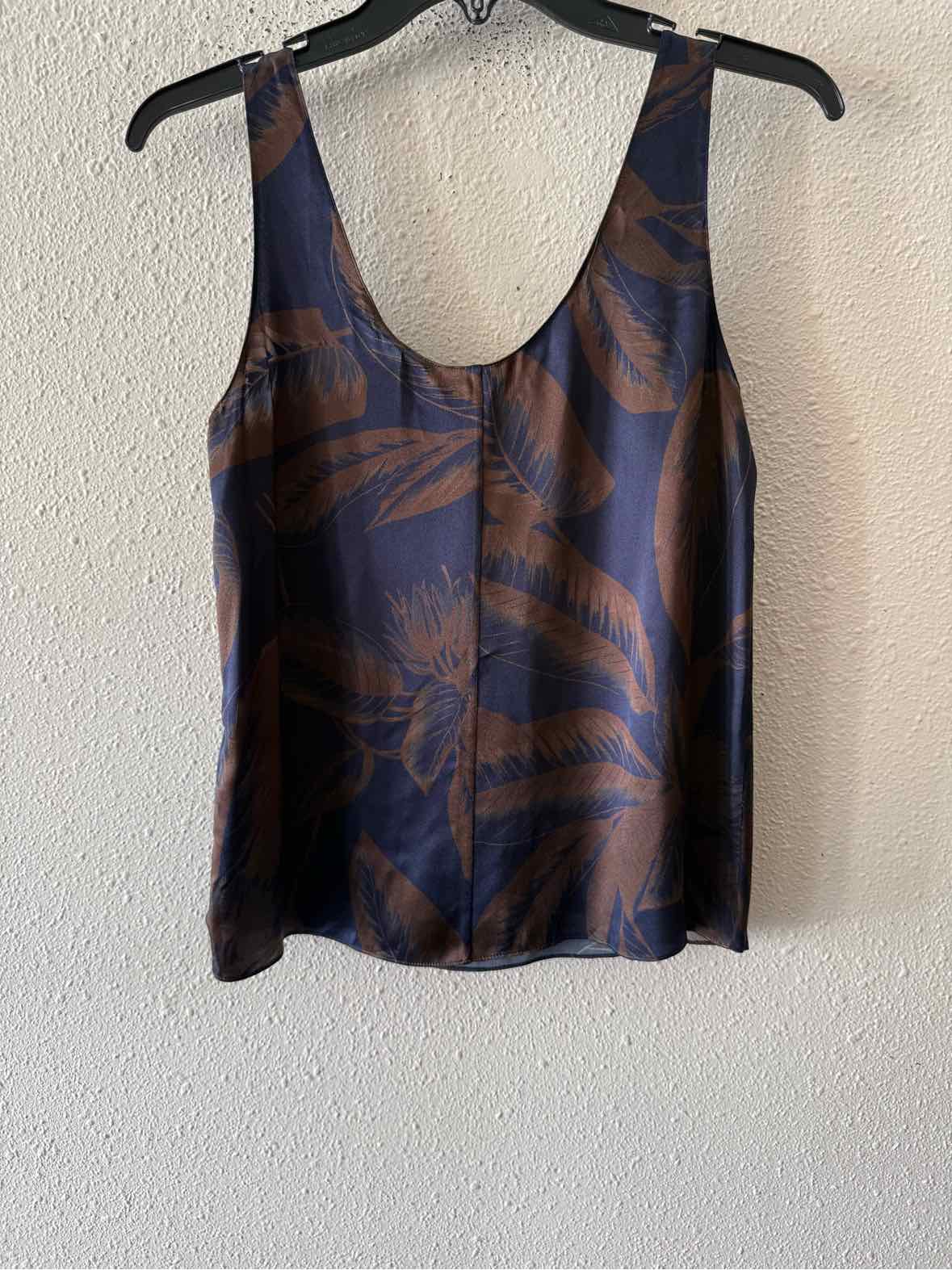 Vince. Navy and Brown Size XS/TP Tank Top