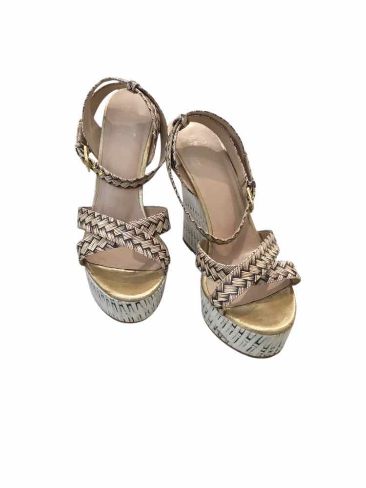 Love Moschino Gold & Aqua Size 40 Shoes