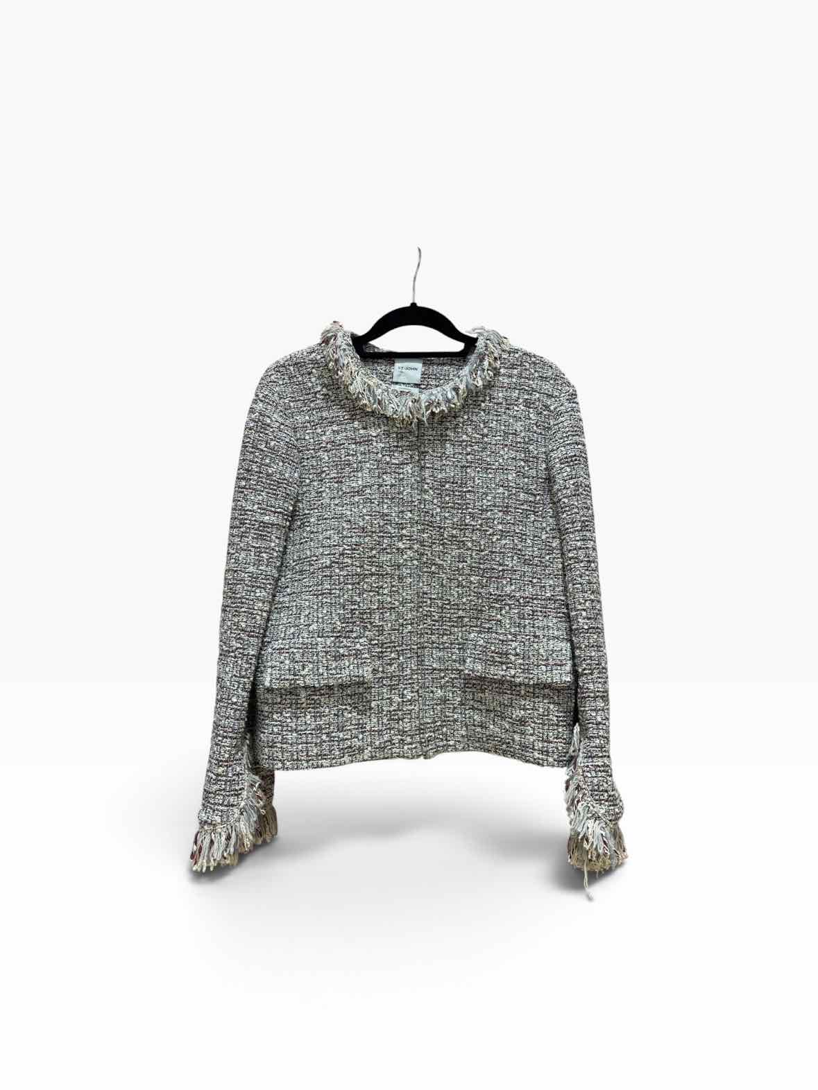 St. John Cream Multi Size 14 Jacket