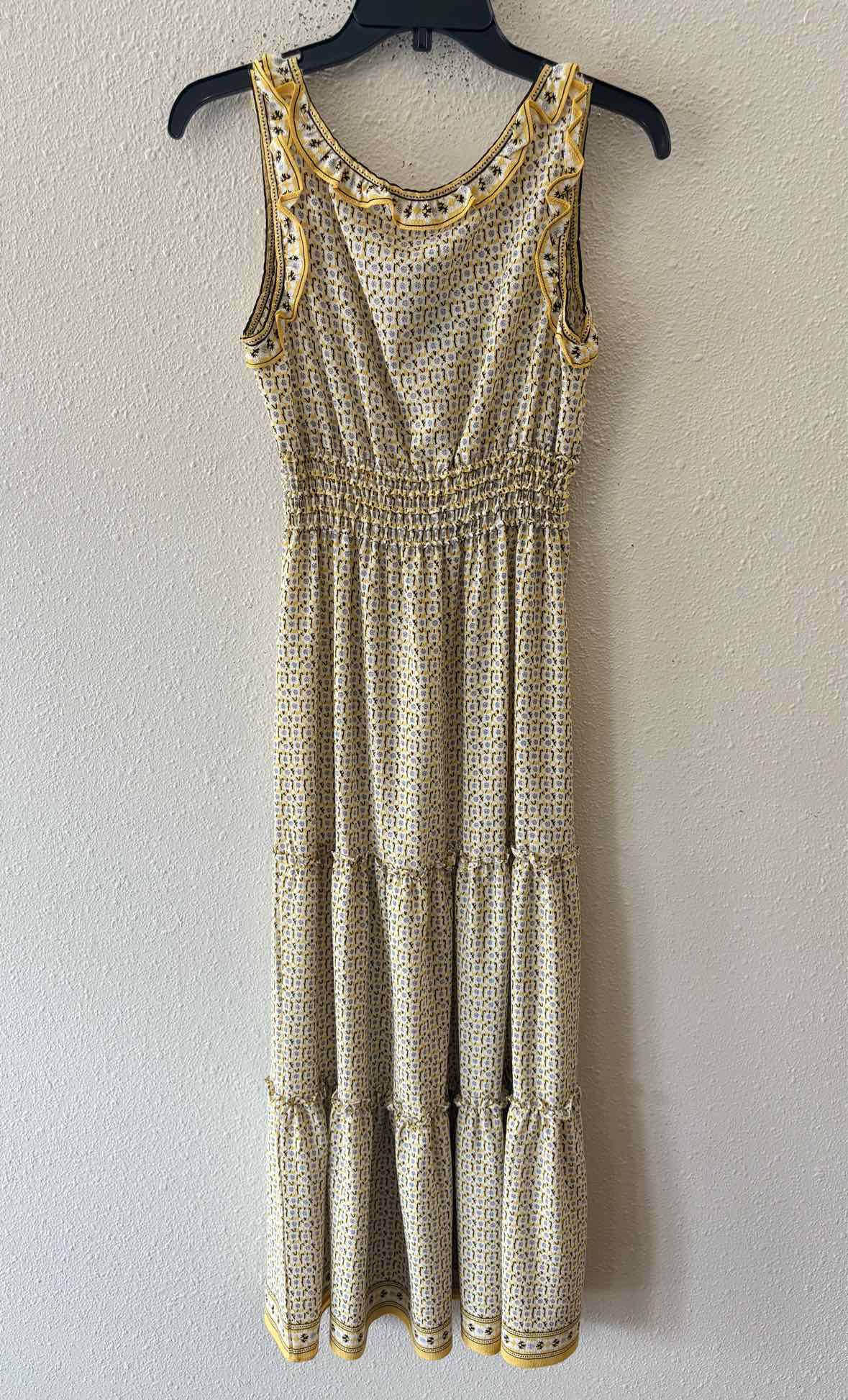 Max Studio White and Yellow Size XS Dress