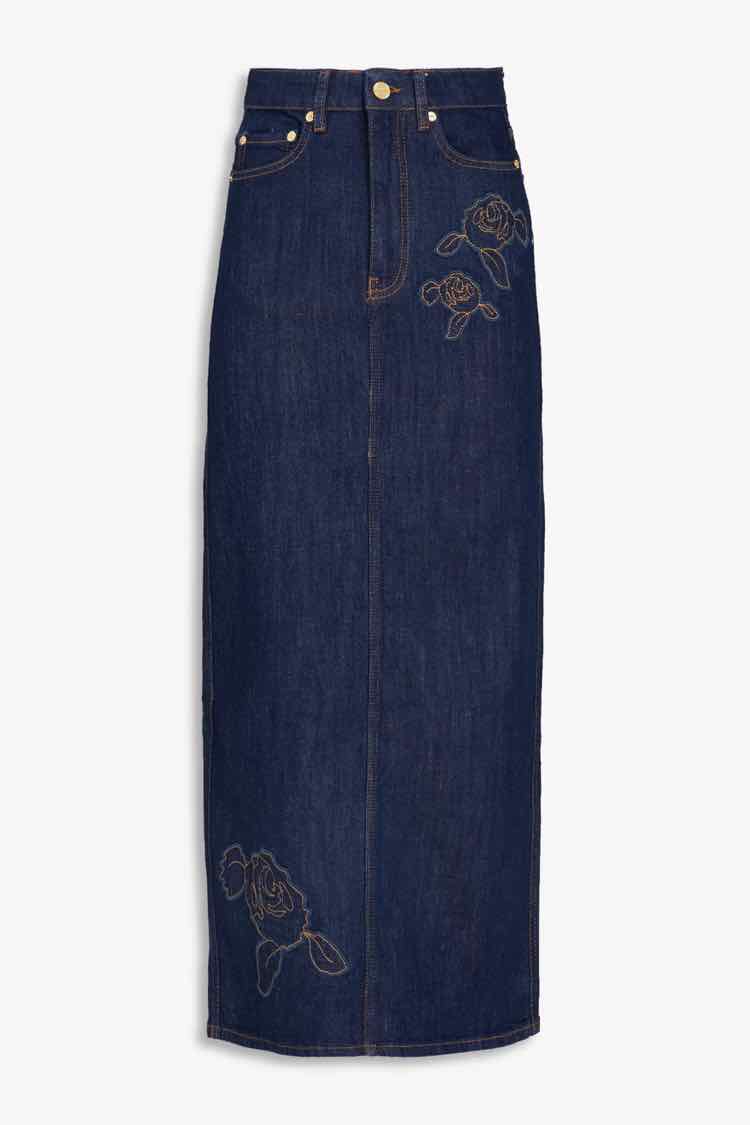 Ganni Dark Wash Size 36 Skirt