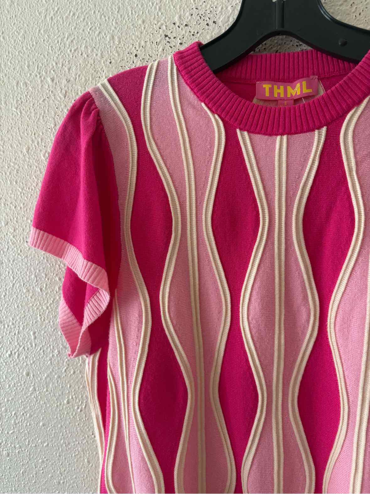 thml Pink and White Size S Shirt