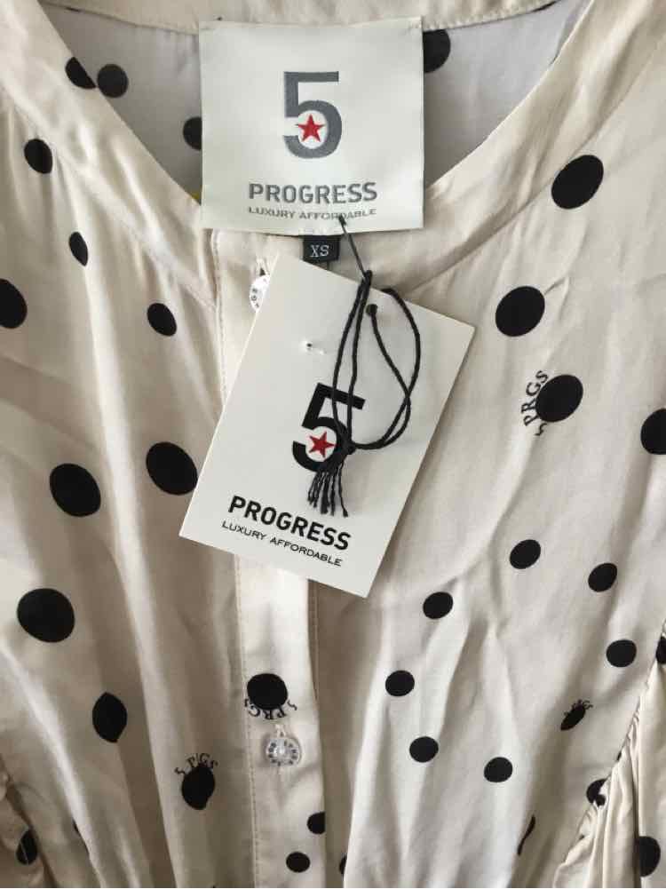 5 Progress Cream and Black Size XS Dress