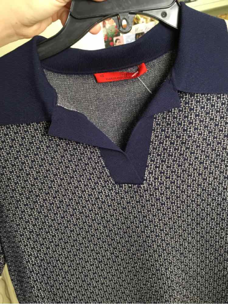 Carolina Herrera Navy Blue Size XS Shirt