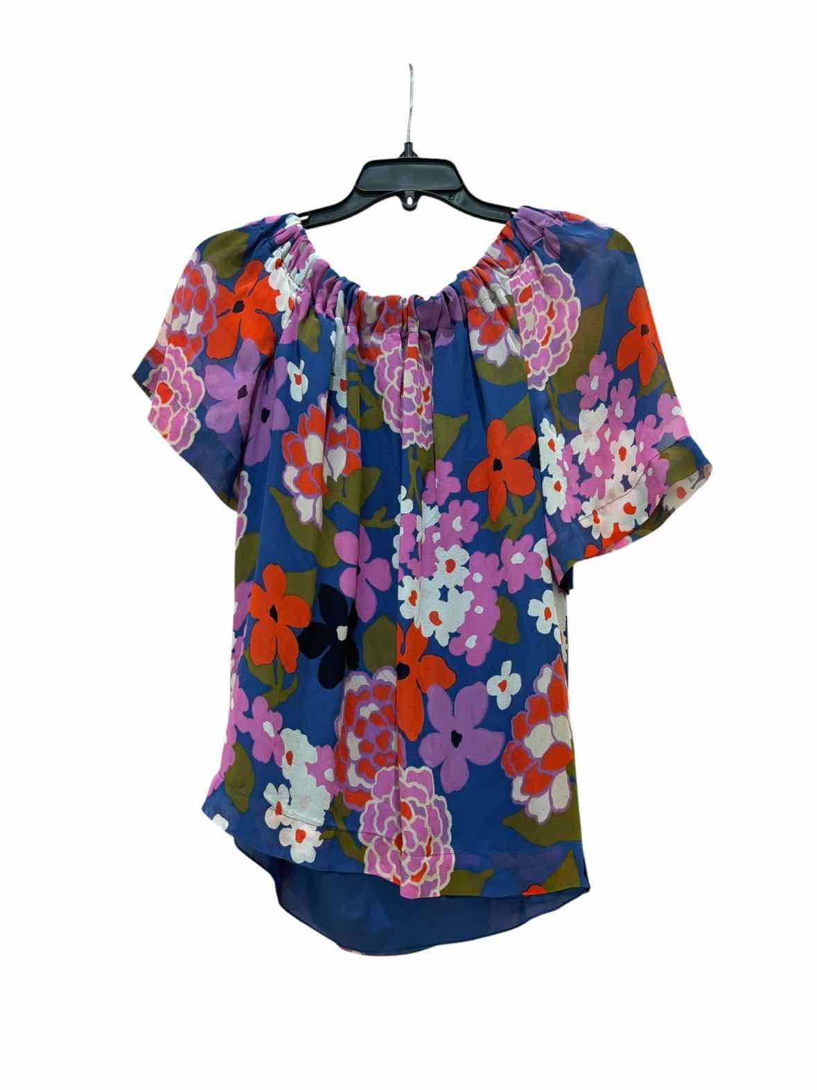 Trina Turk Navy and Pink Shirt