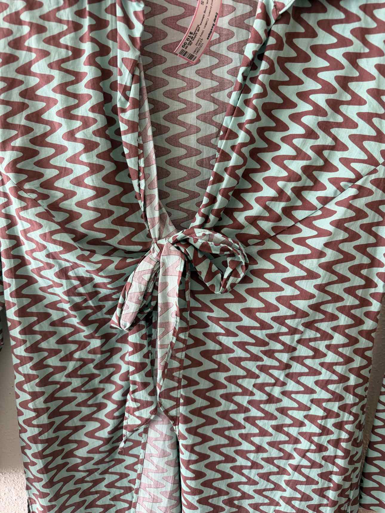 Zara green and brown Size S Tunic
