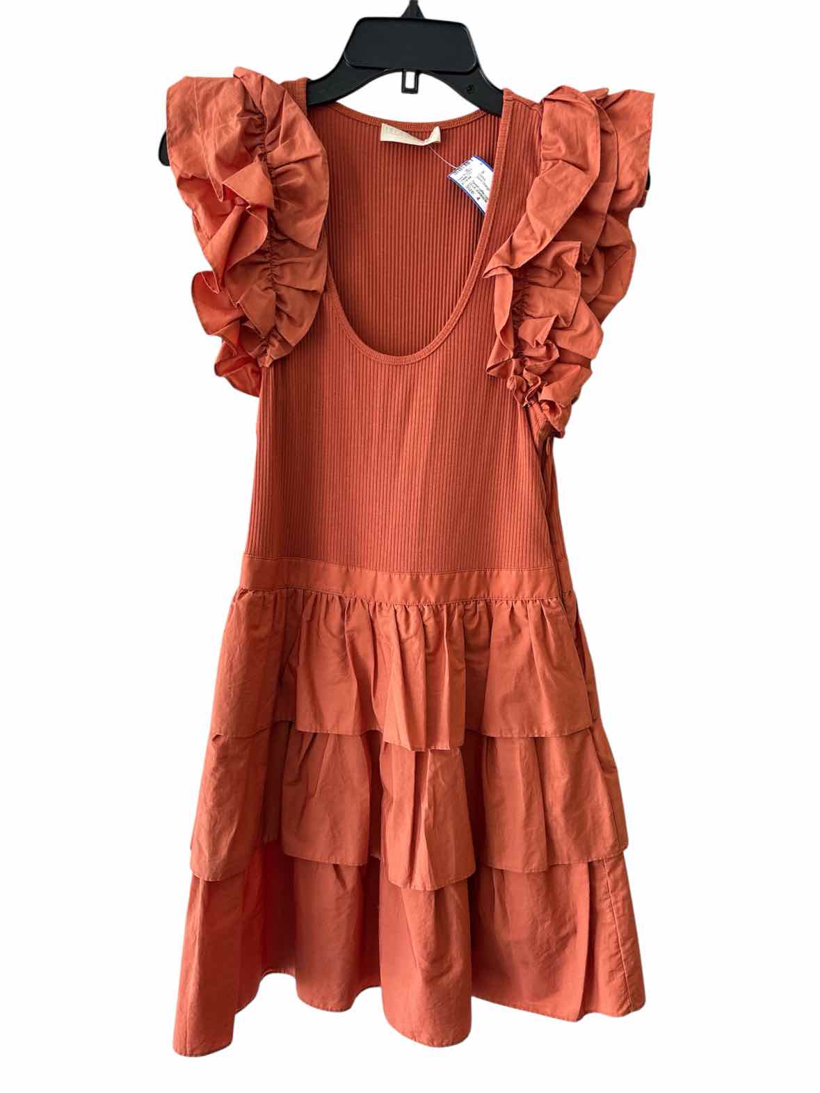ULLA JOHNSON Burnt Orange Size 4 Dress