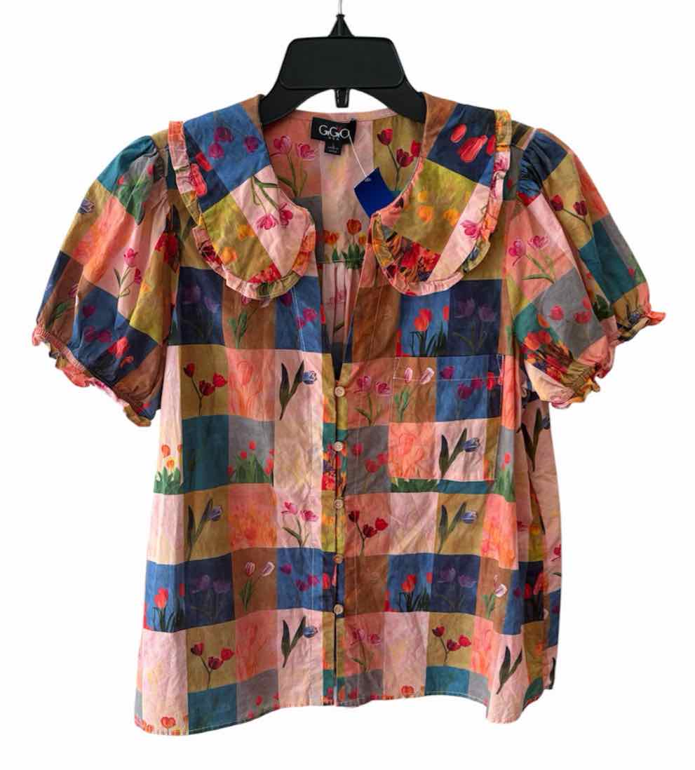 GiGiO USA Pink Multi Size L Shirt