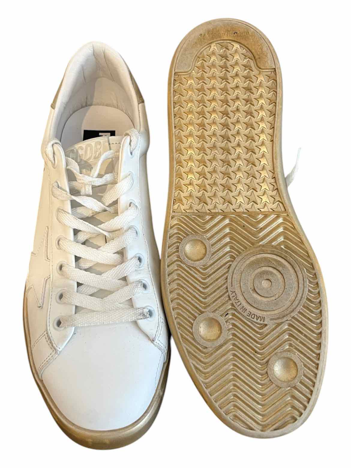Golden Goose White and Gold Size 41 Shoes