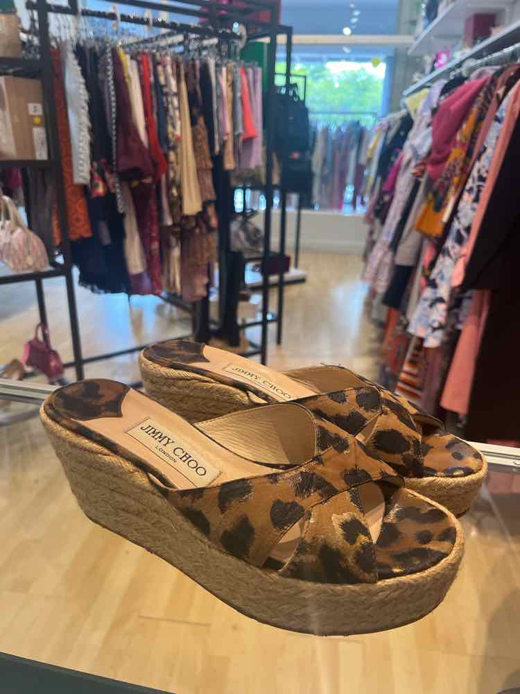 Jimmy Choo beige and leopard print Size 37 Shoes