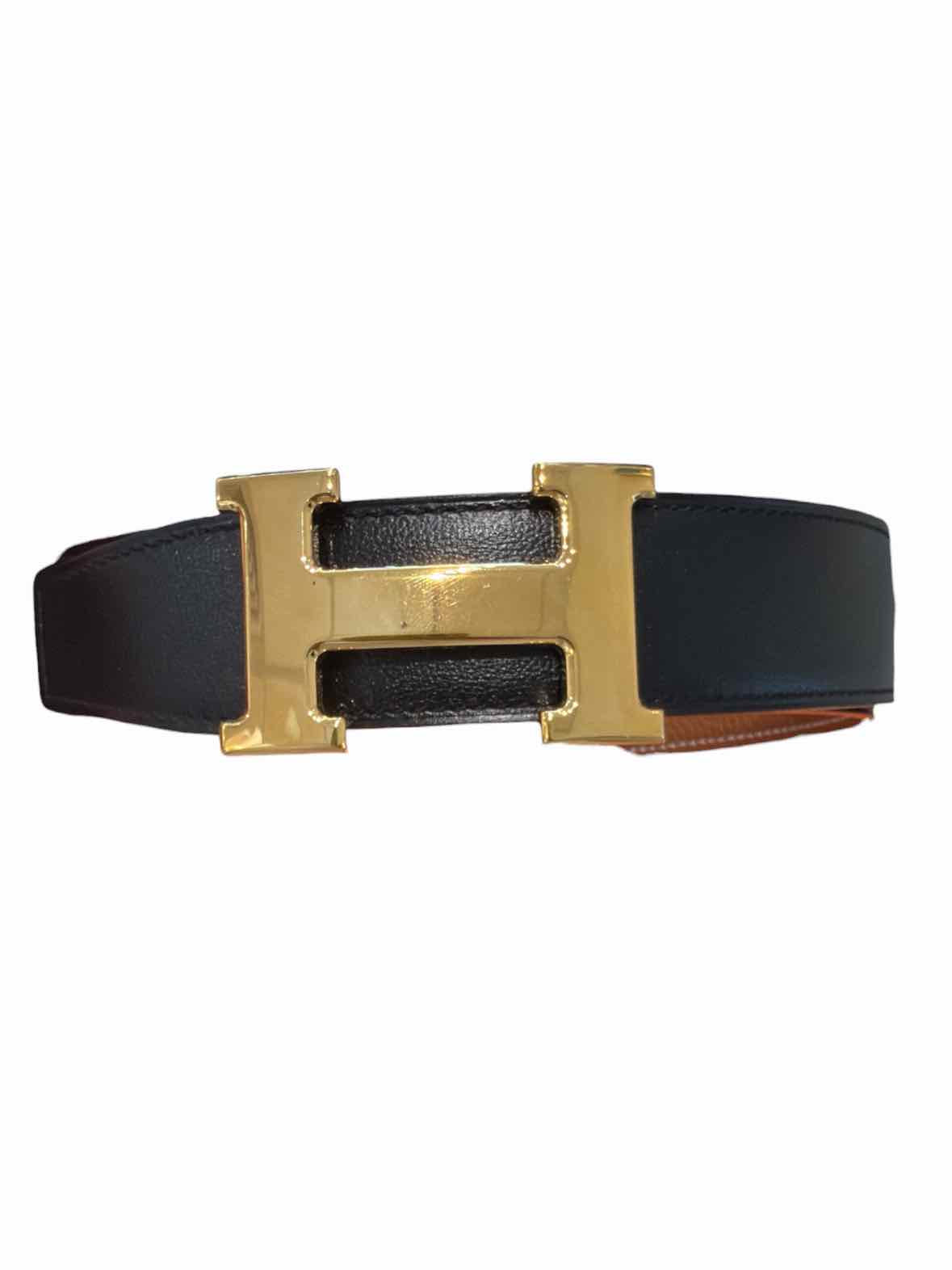 Hermes black and brown Belt
