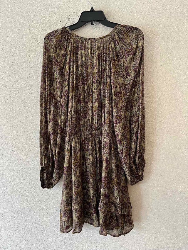Zara Dark Green Multi Size M Dress