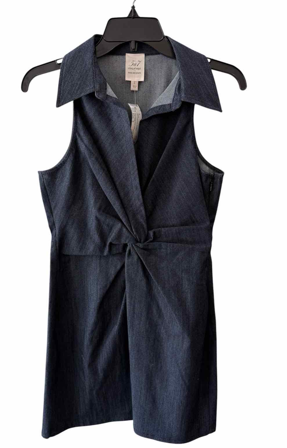 cinq a sept dark chambray Size 6 Dress