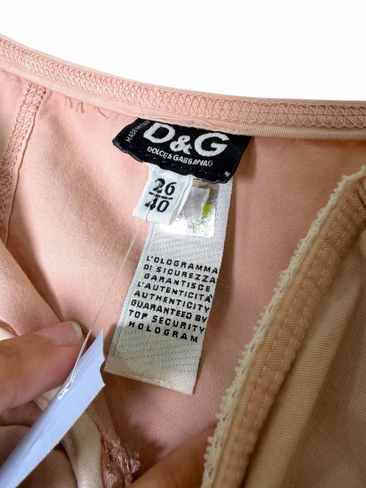Dolce and Gabana Blush Size 26 Dress
