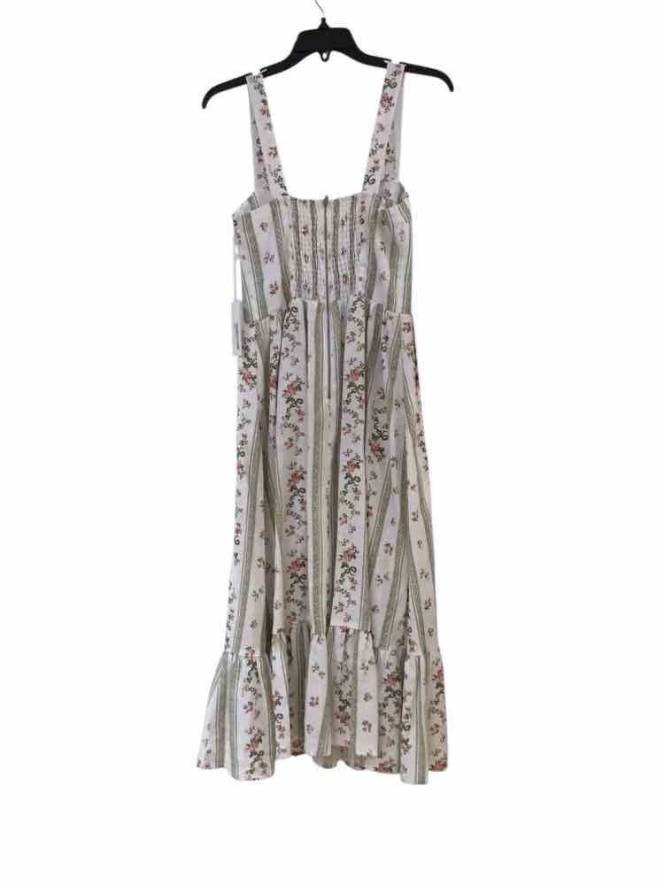 Reformation White and Green Size 4 Dress