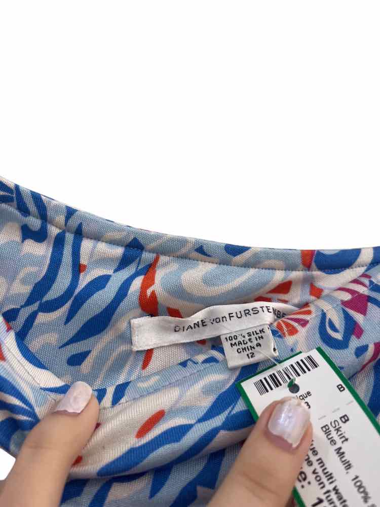 diane von furstenberg Blue Multi Size 12 Skirt