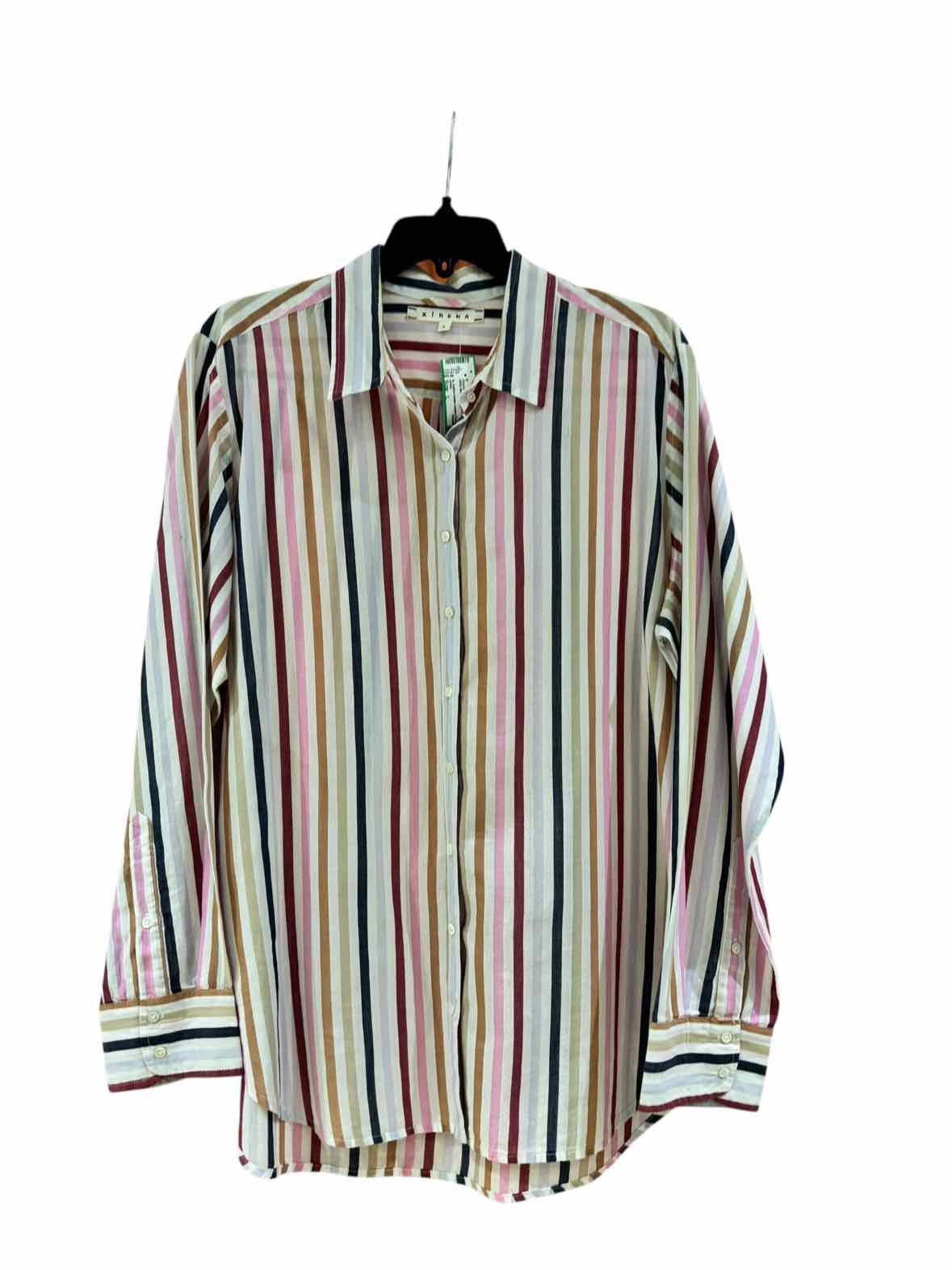 xirena White Multi Size L Blouse