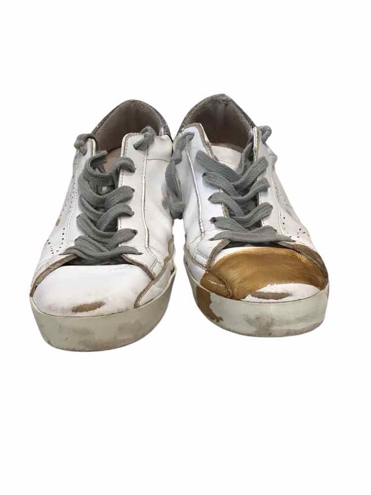 Golden Goose White and Gold Size 37 Shoes