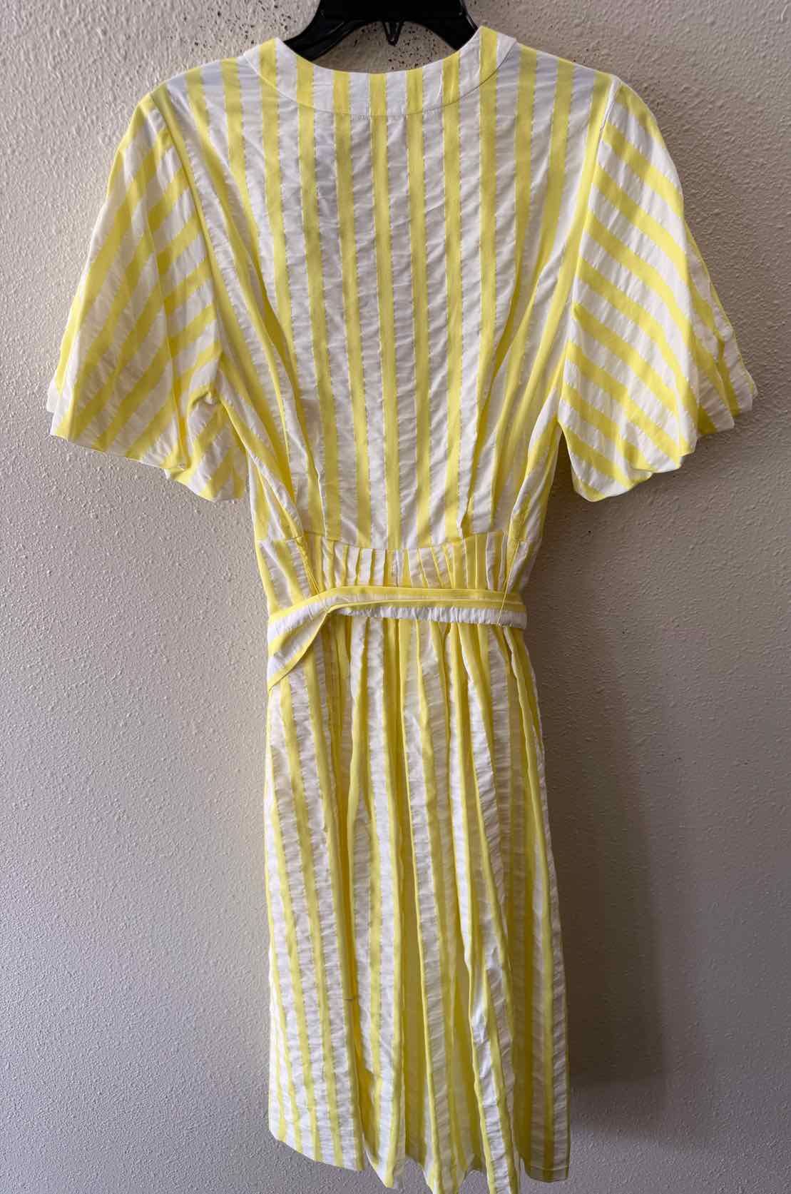 Pearl by Lela Rose White and Yellow Size 6 Dress