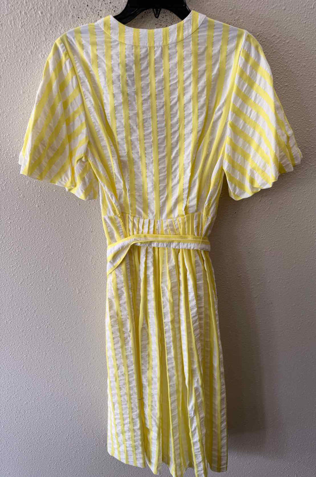 Pearl by Lela Rose White and Yellow Size 6 Dress