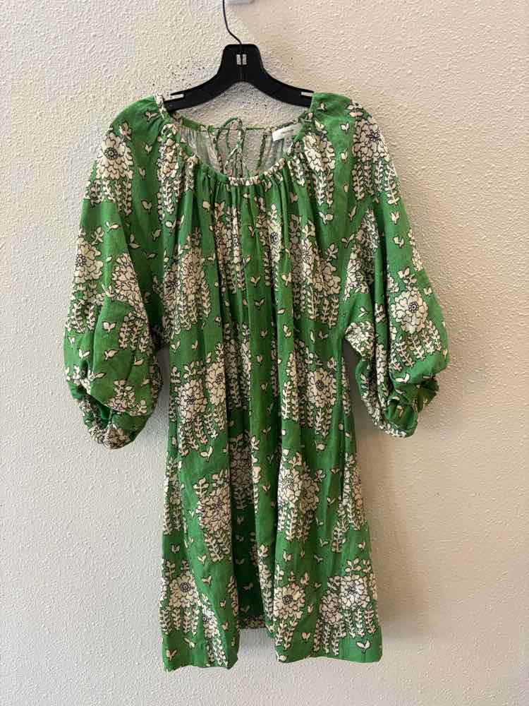 Oroton Green and Cream Size 12 Dress