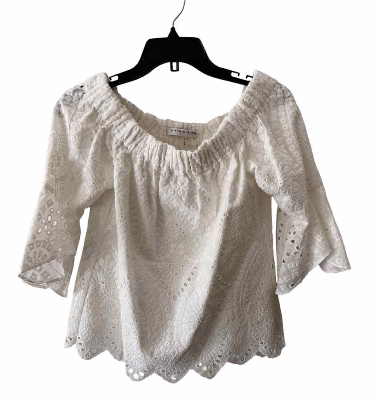 Trina Turk White Size S Shirt