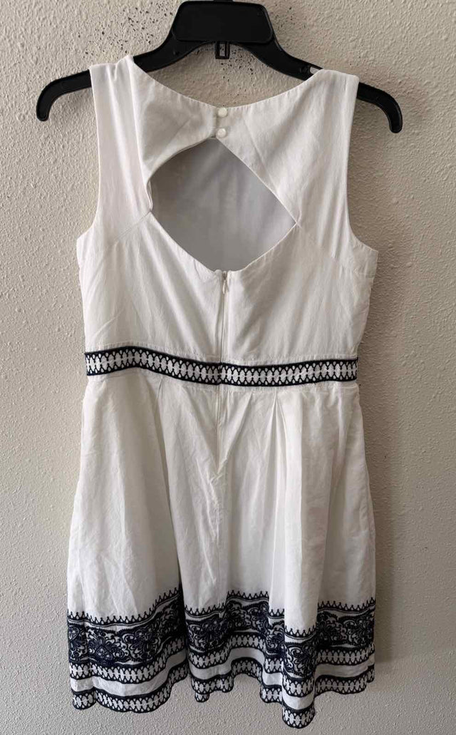 Taylor White and navy Size 8 Dress