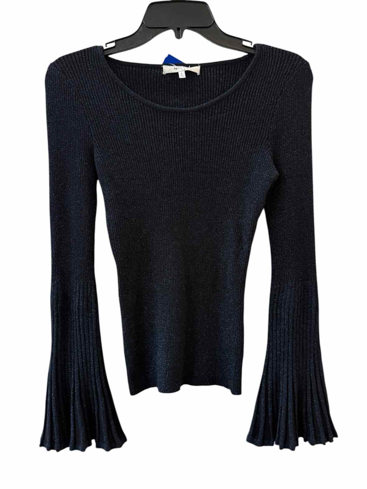 Milly Black and Metallic Blue Size P Shirt