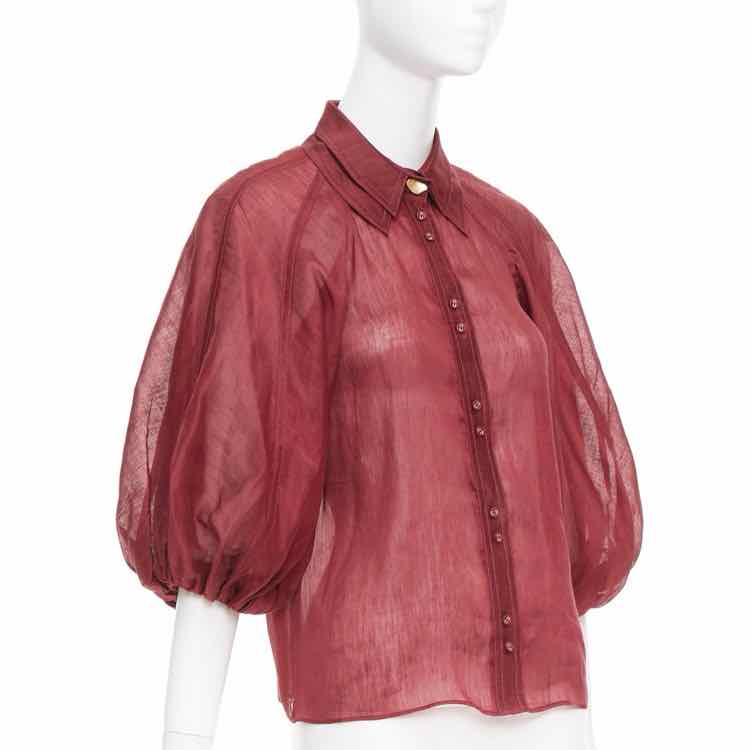 Aje. Burgandy Size AU8/US4 Shirt