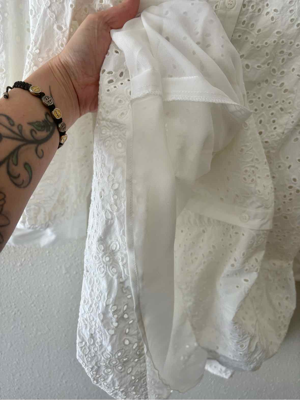 Zara White Size L Tunic