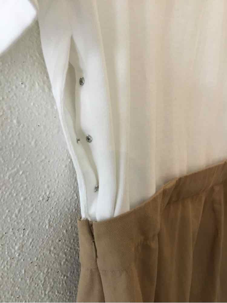 Veronica Beard White and Khaki Size M Dress