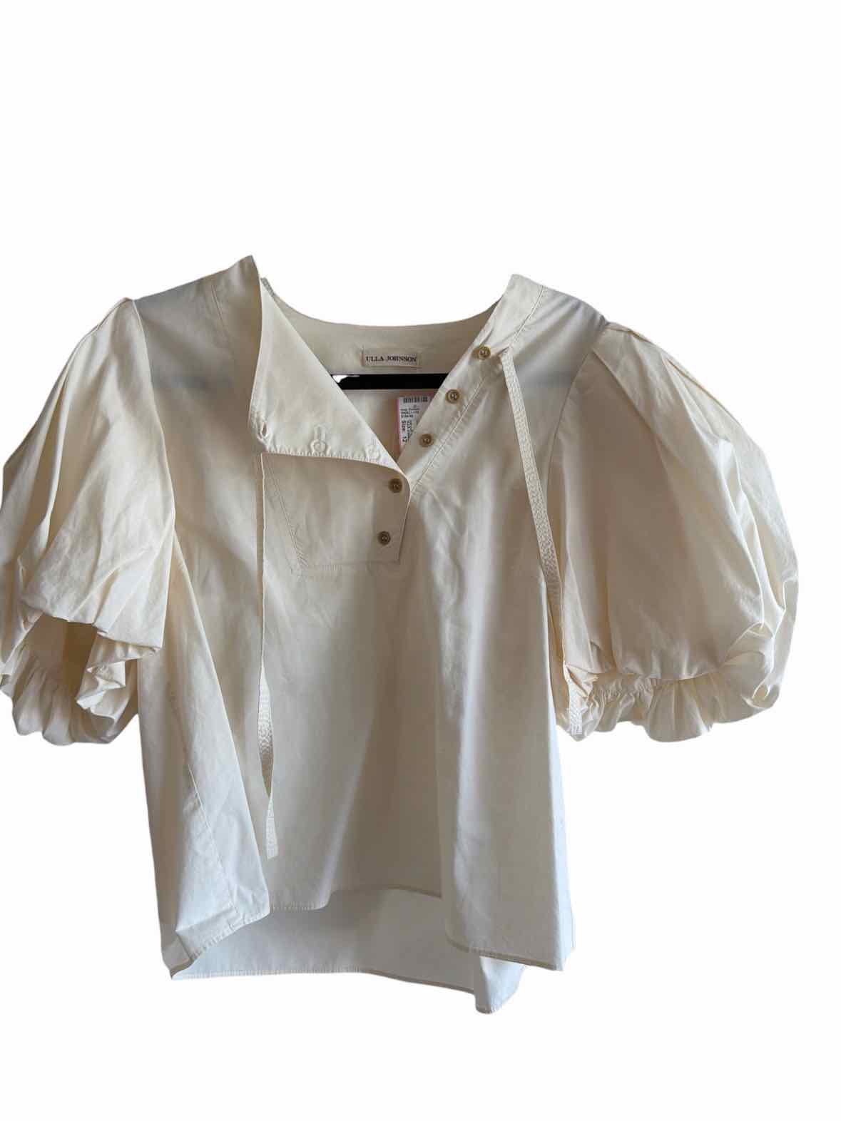 ULLA JOHNSON Cream Size 12 Shirt