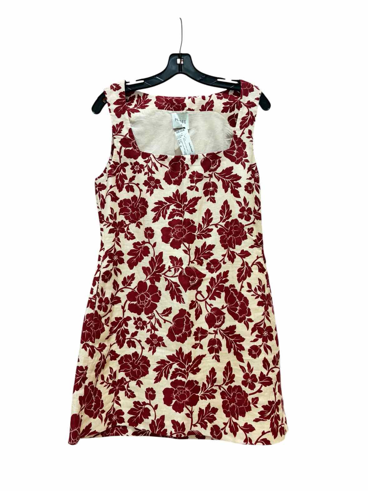 Posse Maroon and Cream Size M Dress