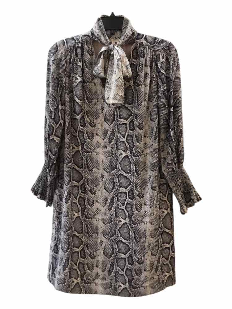 Rebecca Taylor Grey and Black Size 4 Dress