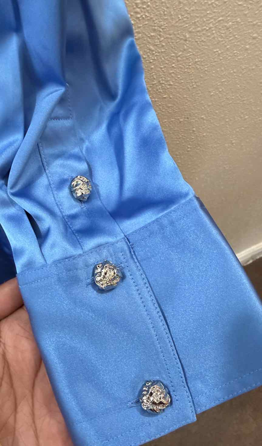 Ganni Blue and Black Size 42 Dress
