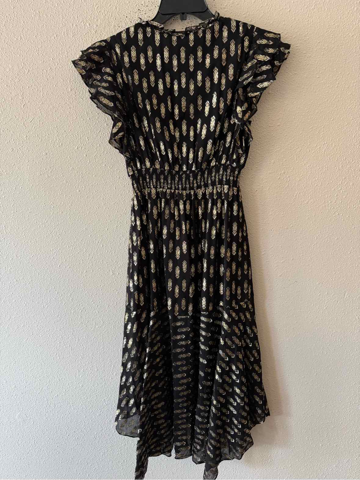 Shoshanna Black and Gold Size 10 Dress