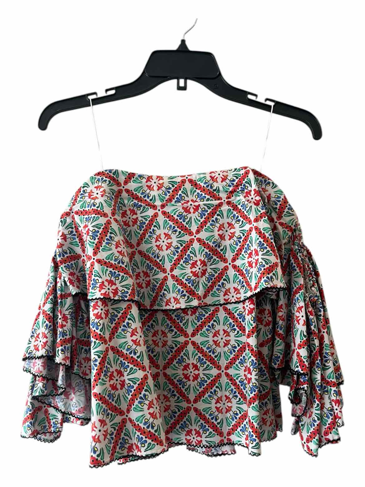 Caroline Constas White Multi Size M Shirt
