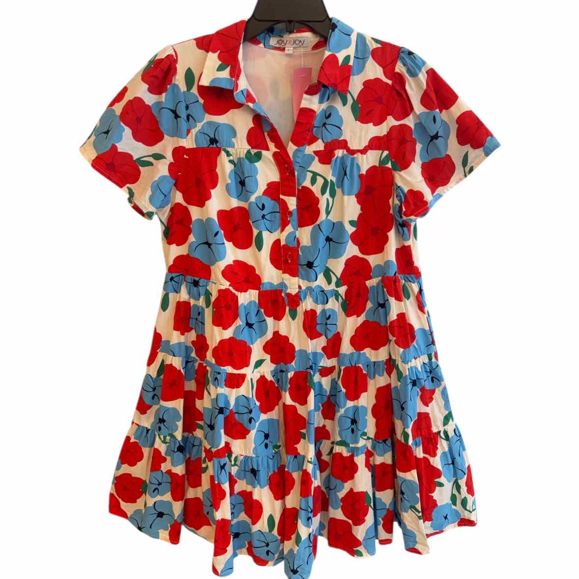 Joy Joy White Multi Size L Dress