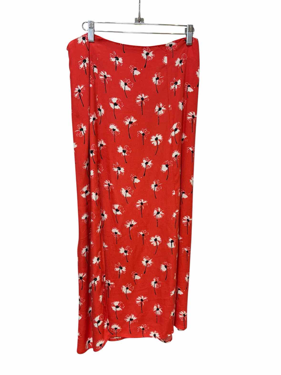 maeve Light Red Mutli Size 8 Skirt
